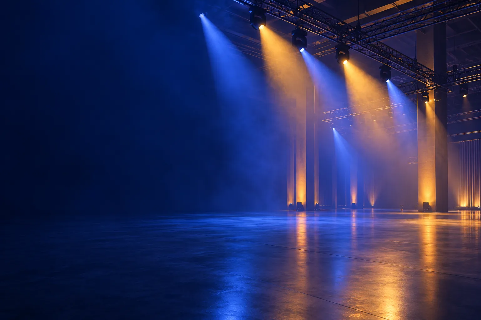 Illustrative event lighting scene